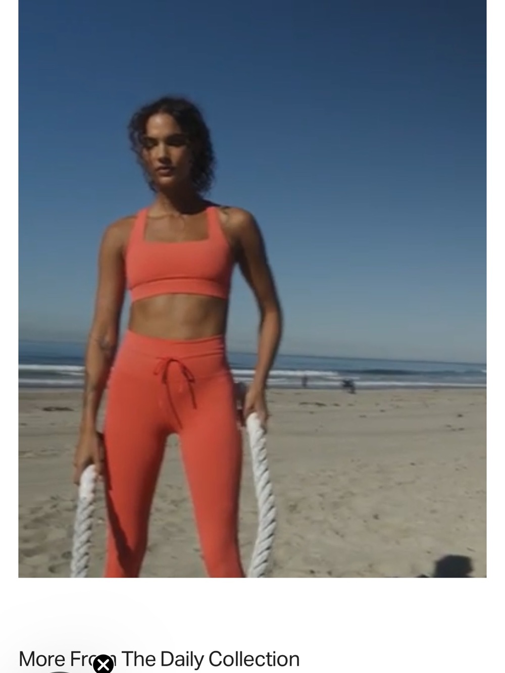Coral Vuori Activewear Set - Sports Bra & High-Waist Leggings